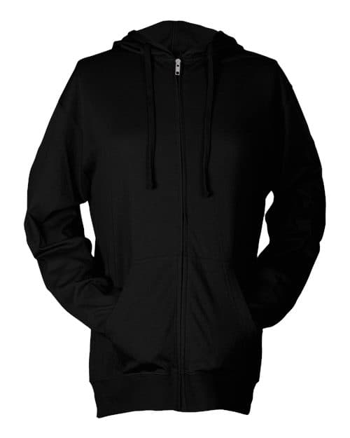 Unisex Beach Full-Zip Hooded Long Sleeve T-Shirt