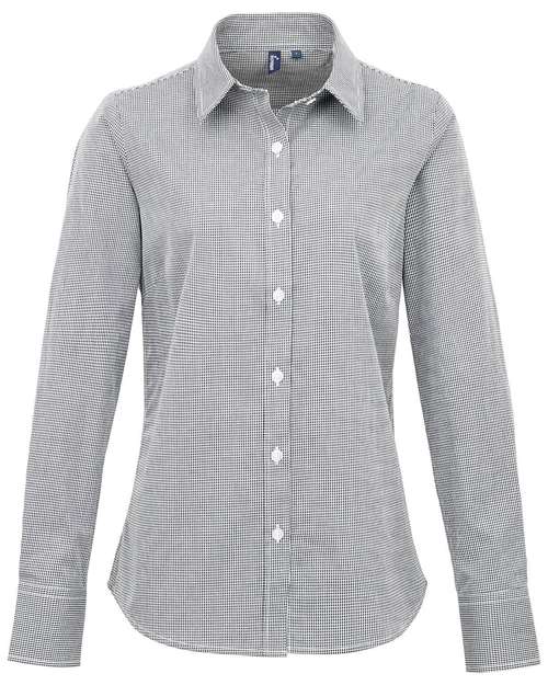 Women's Microcheck Gingham Cotton Shirt