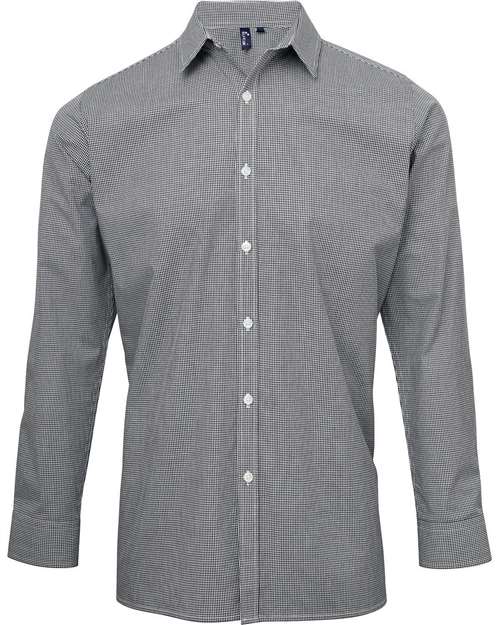Men's Microcheck Gingham Cotton Shirt