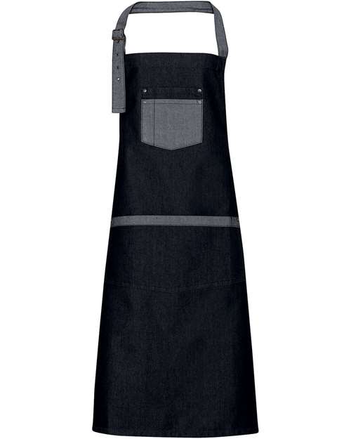 Domain Contrast Denim Bib Apron