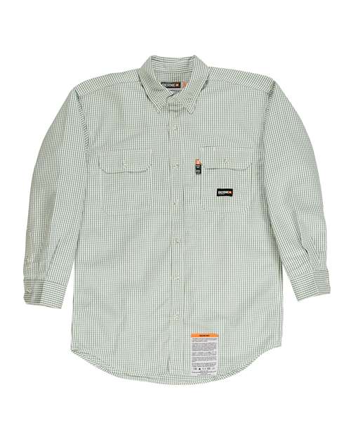 Men's Flame-Resistant Down Plaid Work Shirt