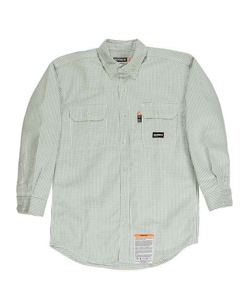 Men's Tall Flame-Resistant Down Plaid Work Shirt
