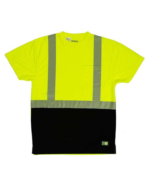 Men's Hi-Vis Class 2 Color Blocked Pocket T-Shirt