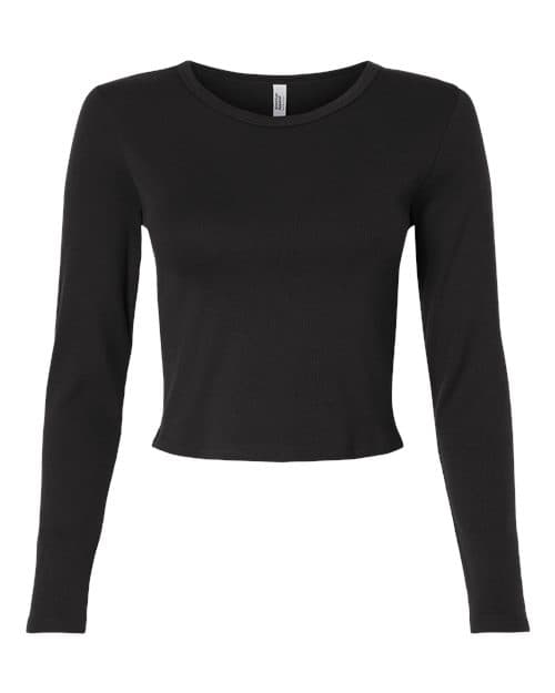 Women's Baby Rib Long Sleeve Cropped Tee