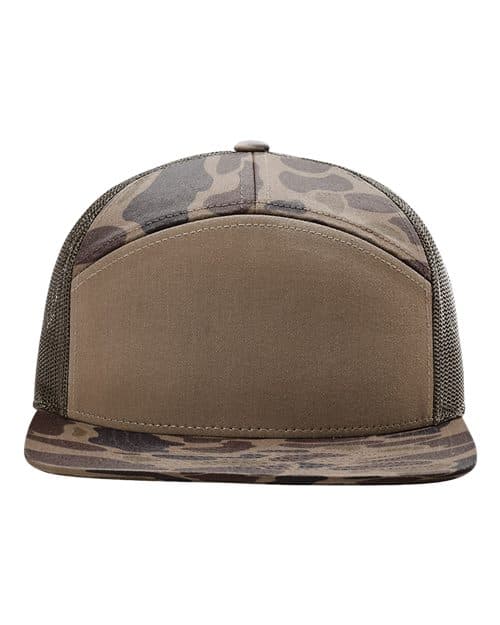 Printed Seven-Panel Trucker Cap