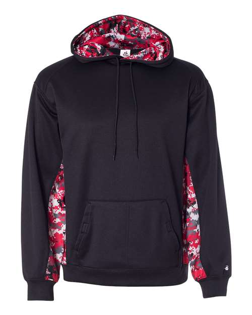 Men's Digital Camo Colorblock Performance Fleece Hooded Sweatshirt