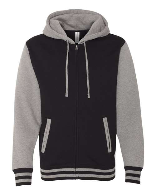 Unisex Heavyweight Varsity Full-Zip Hooded Sweatshirt