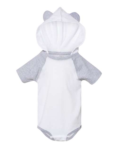 Infant Fine Jersey Raglan Bodysuit with Hood & Ears