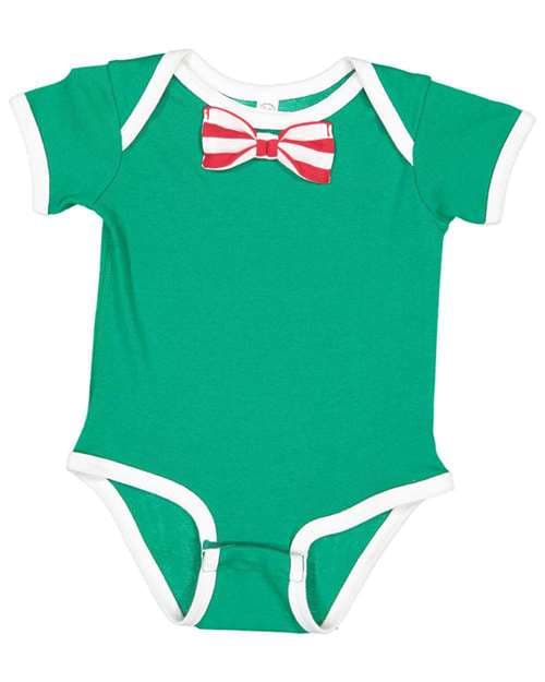 Infant Baby Rib Bow Tie Bodysuit