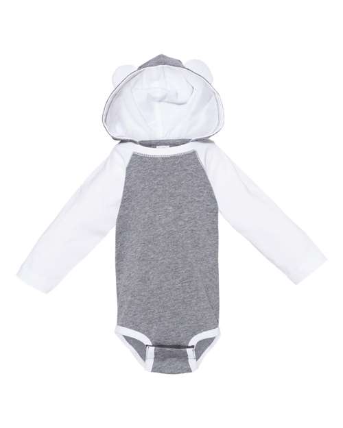 Infant Fine Jersey Character Hooded Long Sleeve Bodysuit with Ears