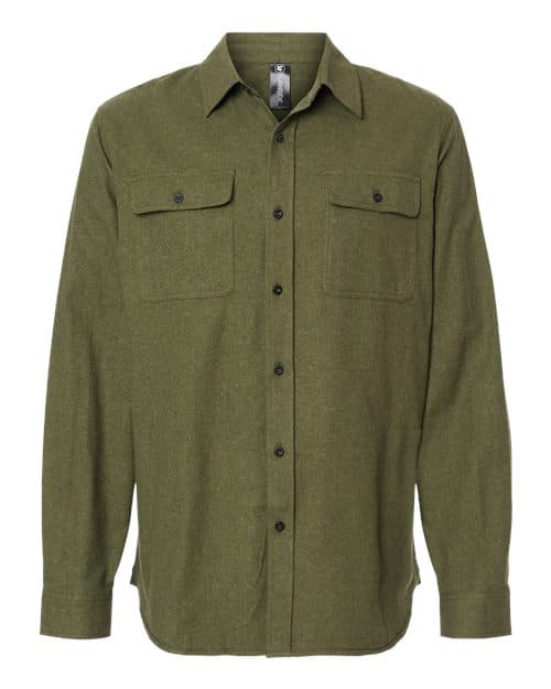 Men's Solid Flannel Shirt