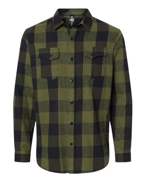 Men's Snap Front Plaid Flannel Shirt