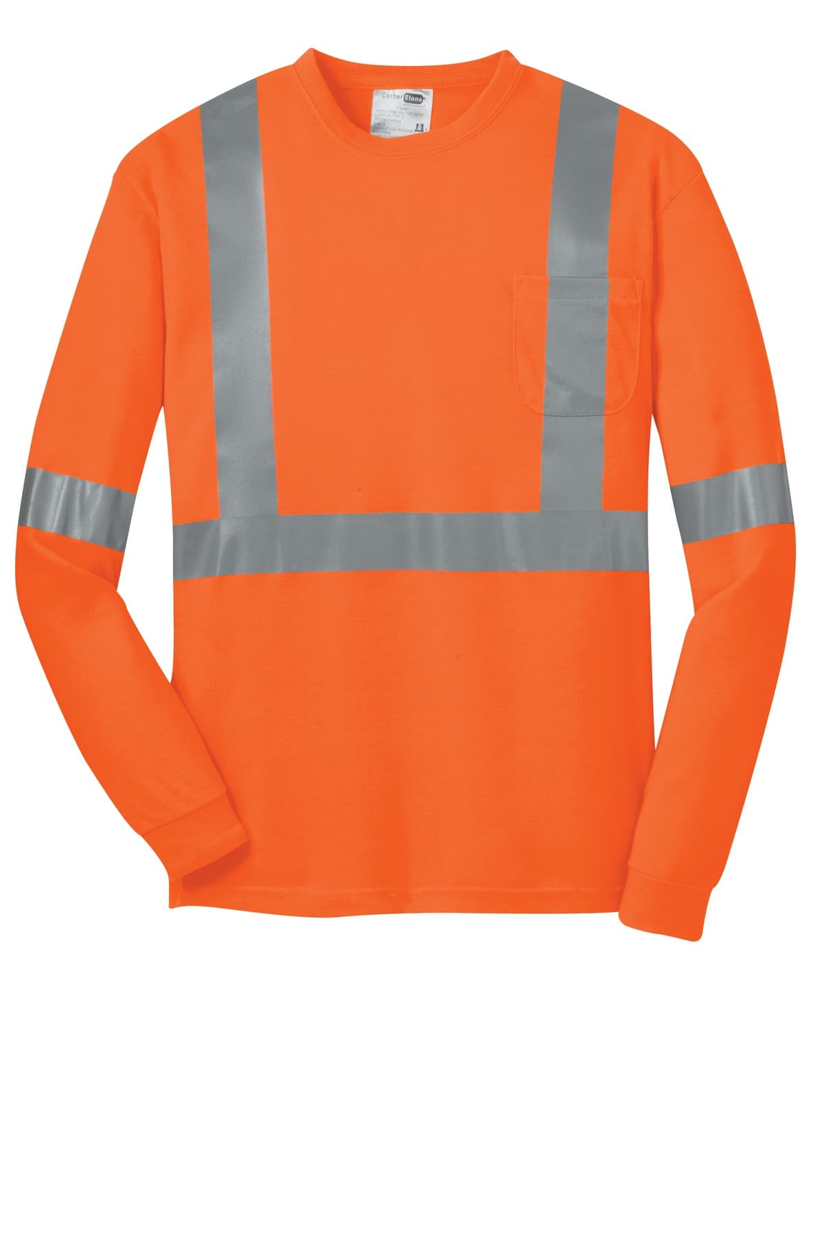 CornerStone ANSI 107 Class 2 Long Sleeve Safety T-Shirt