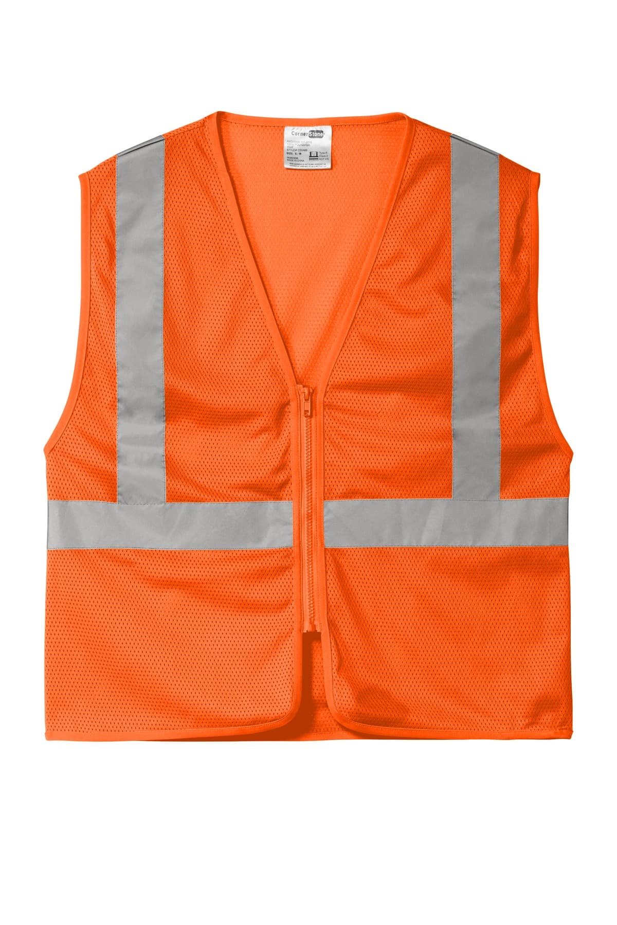 CornerStone ANSI 107 Class 2 Economy Mesh Zippered Vest