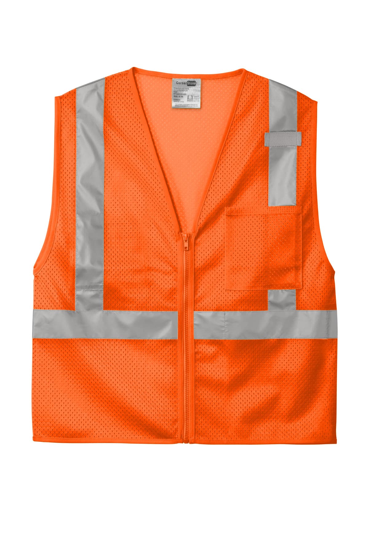 CornerStone ANSI 107 Class 2 Mesh Zippered Vest