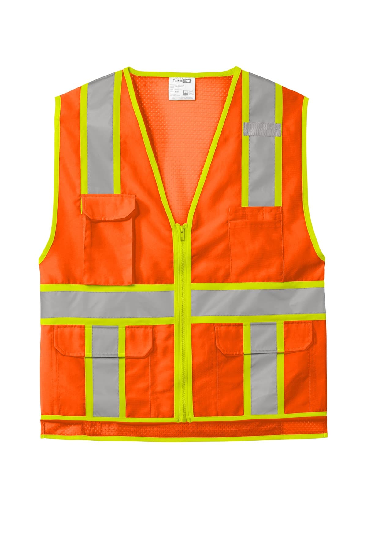CornerStone ANSI 107 Class 2 Surveyor Zippered Two-Tone Vest