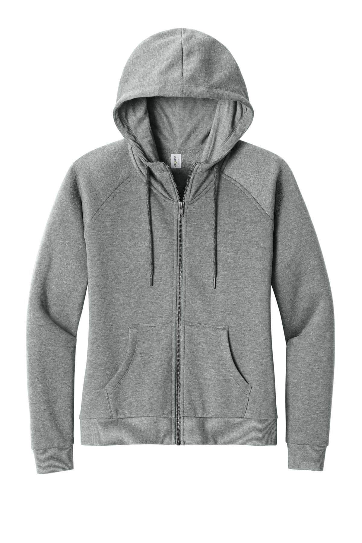 Allmade Women's Organic CVC Fleece Full-Zip Hoodie