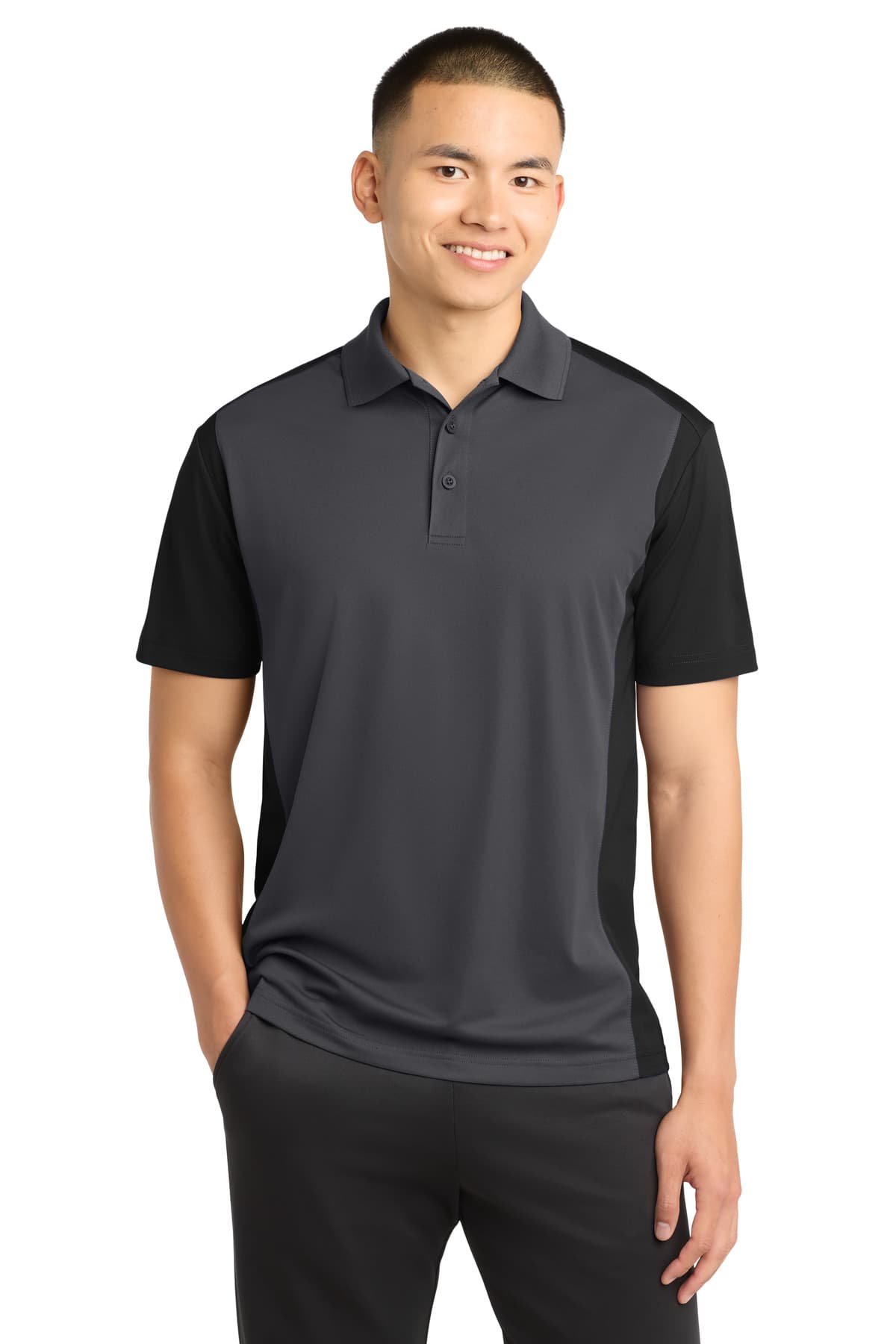 Sport-Tek Colorblock Micropique Sport-Wick Polo