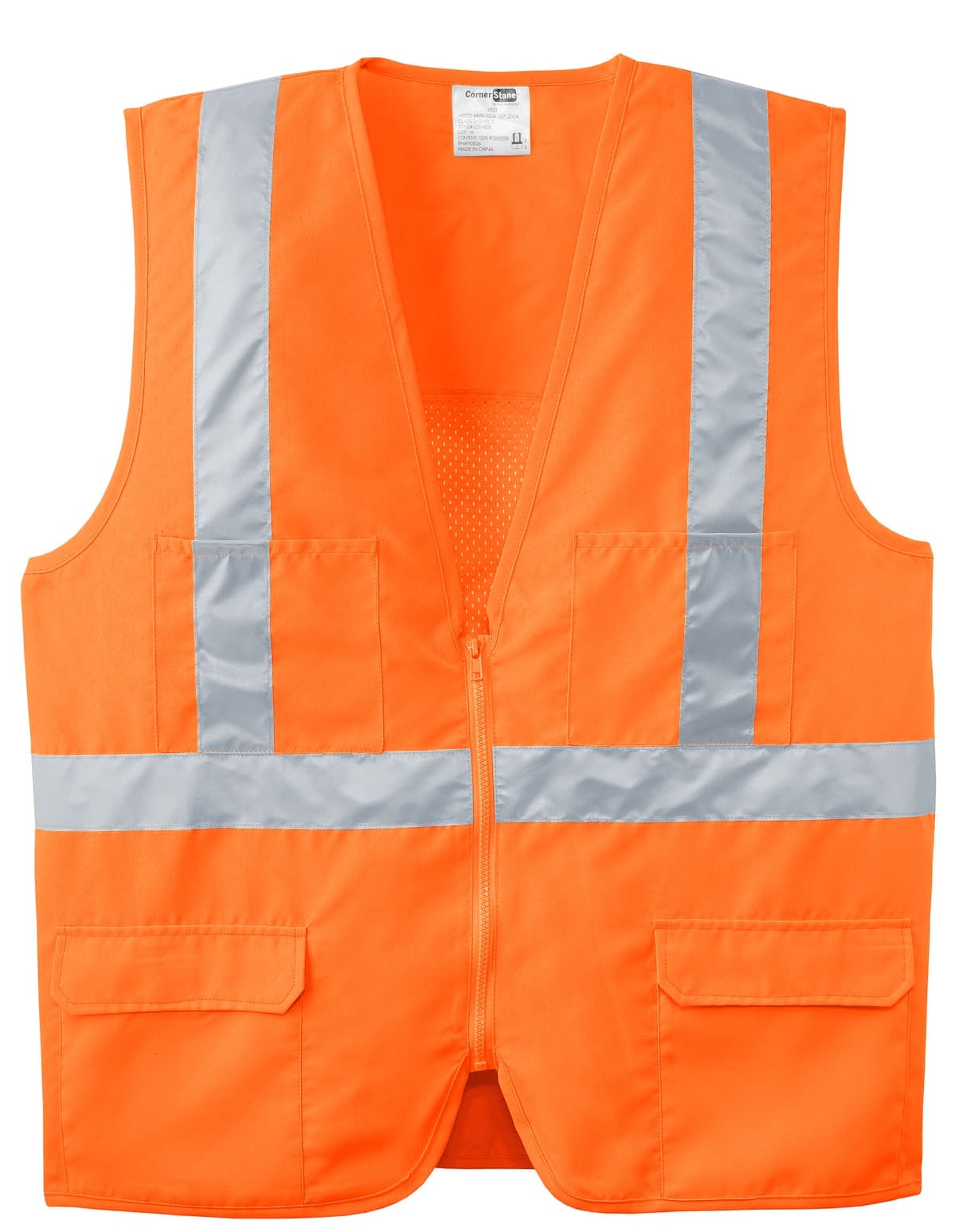 CornerStone - ANSI 107 Class 2 Mesh Back Safety Vest