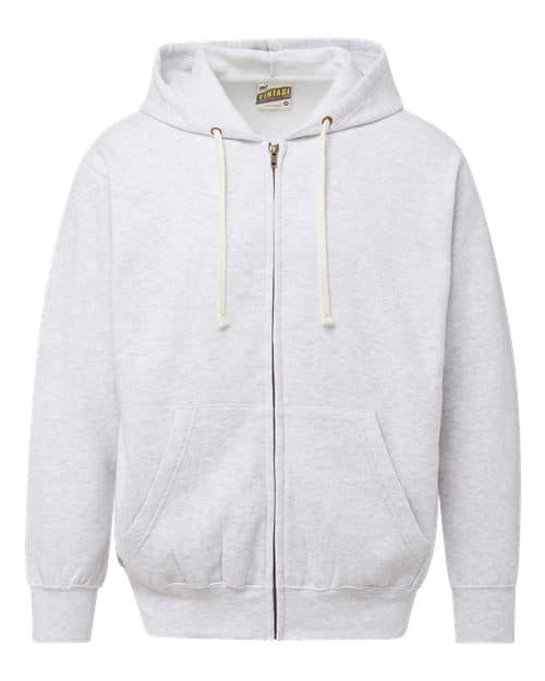 Unisex Vintage Fleece Full-Zip Hooded Sweatshirt