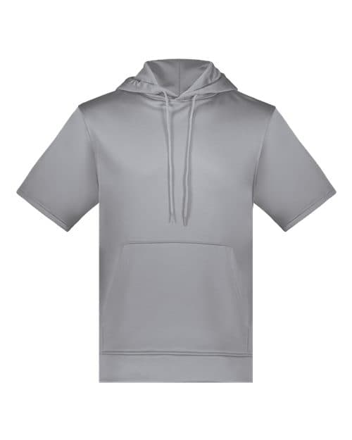 Unisex Fleece Short Sleeve Hooded Pullover