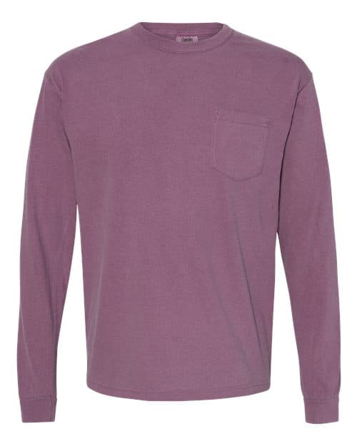 Unisex Garment-Dyed Heavyweight Long Sleeve Pocket T-Shirt