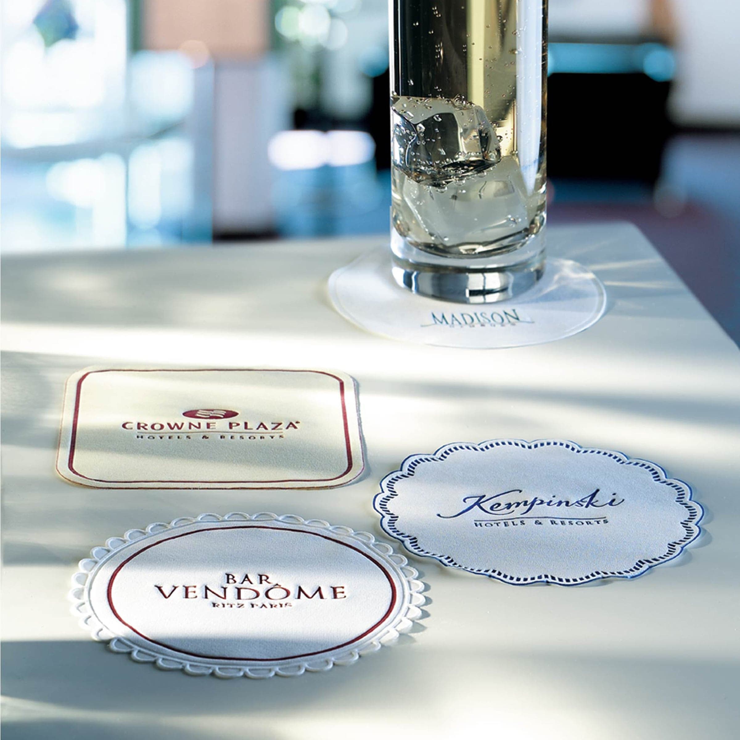 PE Foil Tissue Coasters 4"